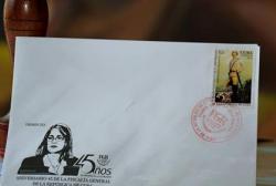 Sello postal por aniversario 45 de la Fiscalía General de la República