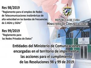 Unidades encargadas en los territorios de implementar las acciones para el cumplimiento de las Resoluciones 98 y 99 del Ministerio de Comunicaciones